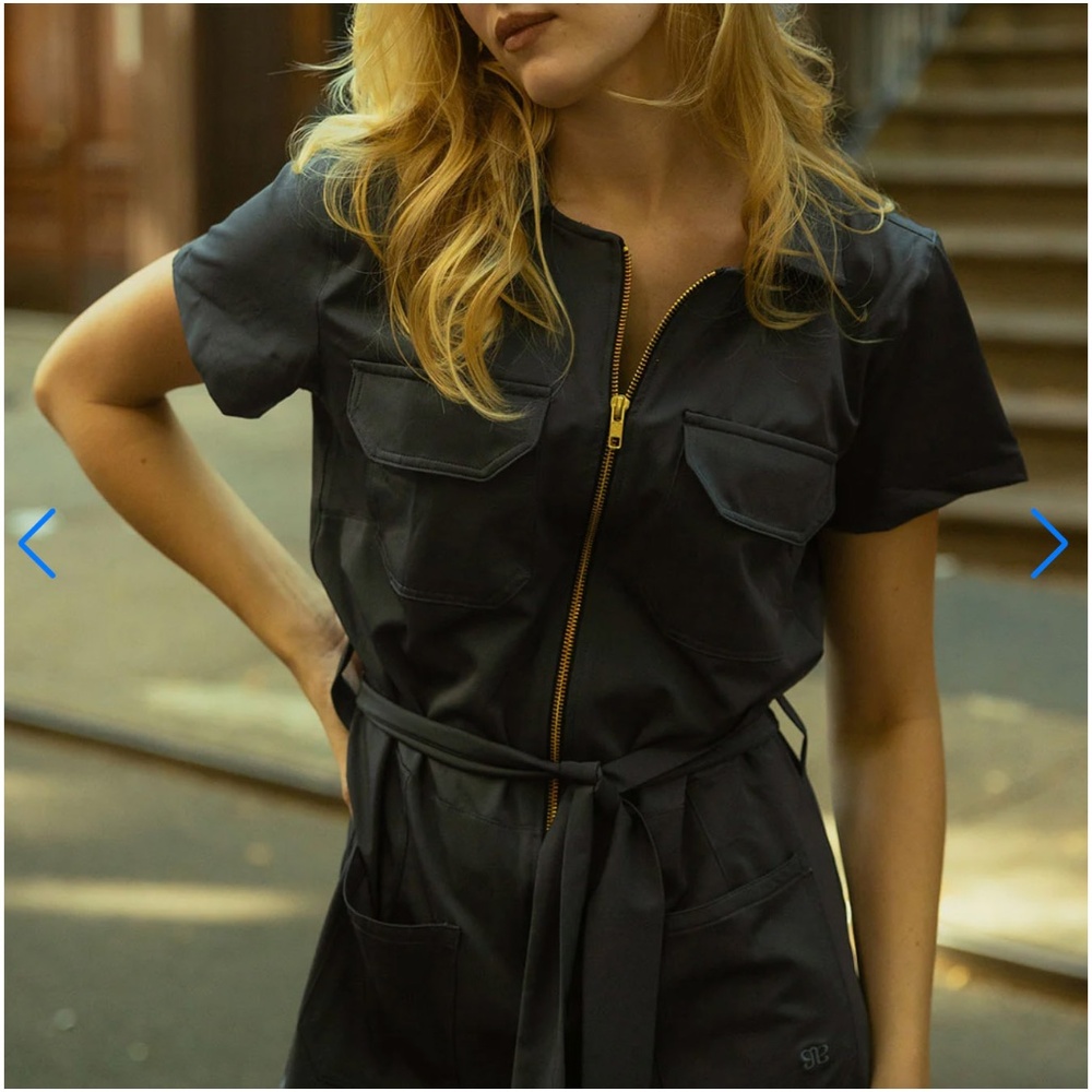 Albion Fit City Jumpsuit Charcoal LIKE NEW - Lg Petite - Picture 9 of 14